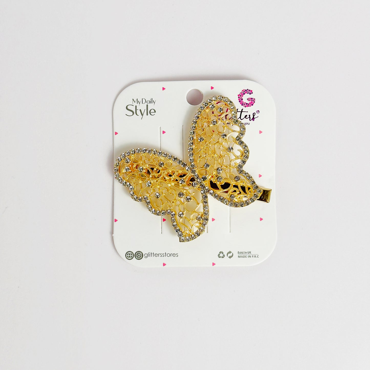 Gemhearted Butterfly Hairclip