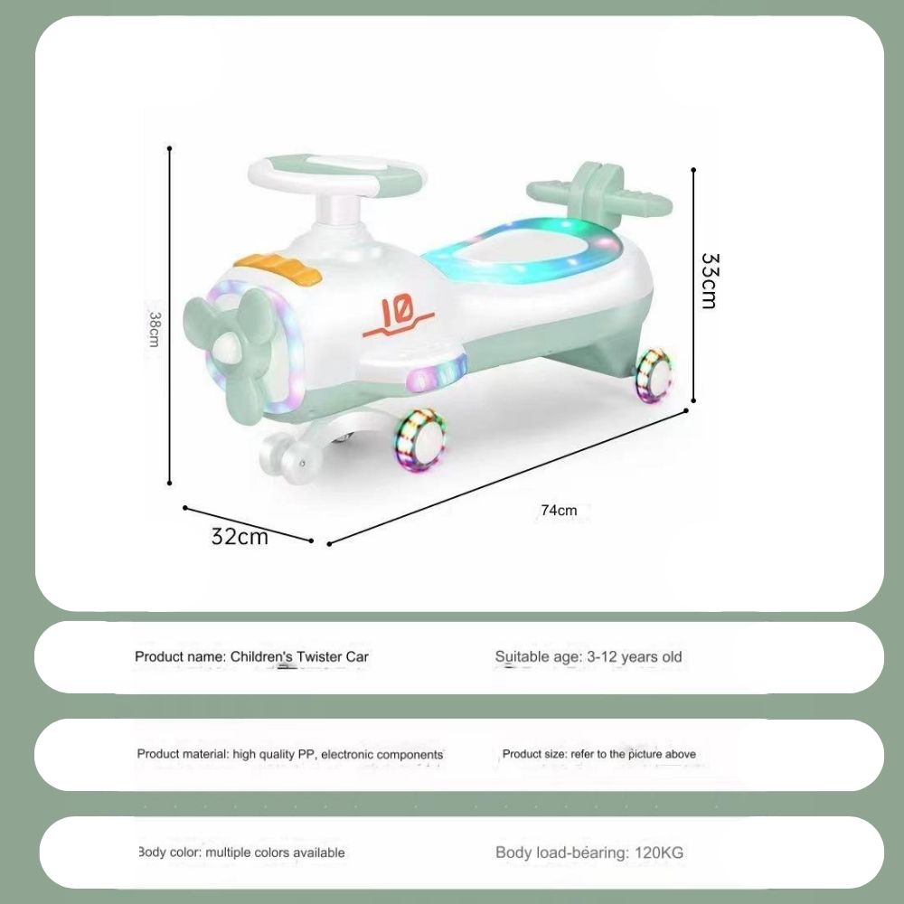 Green Plane Swing Car