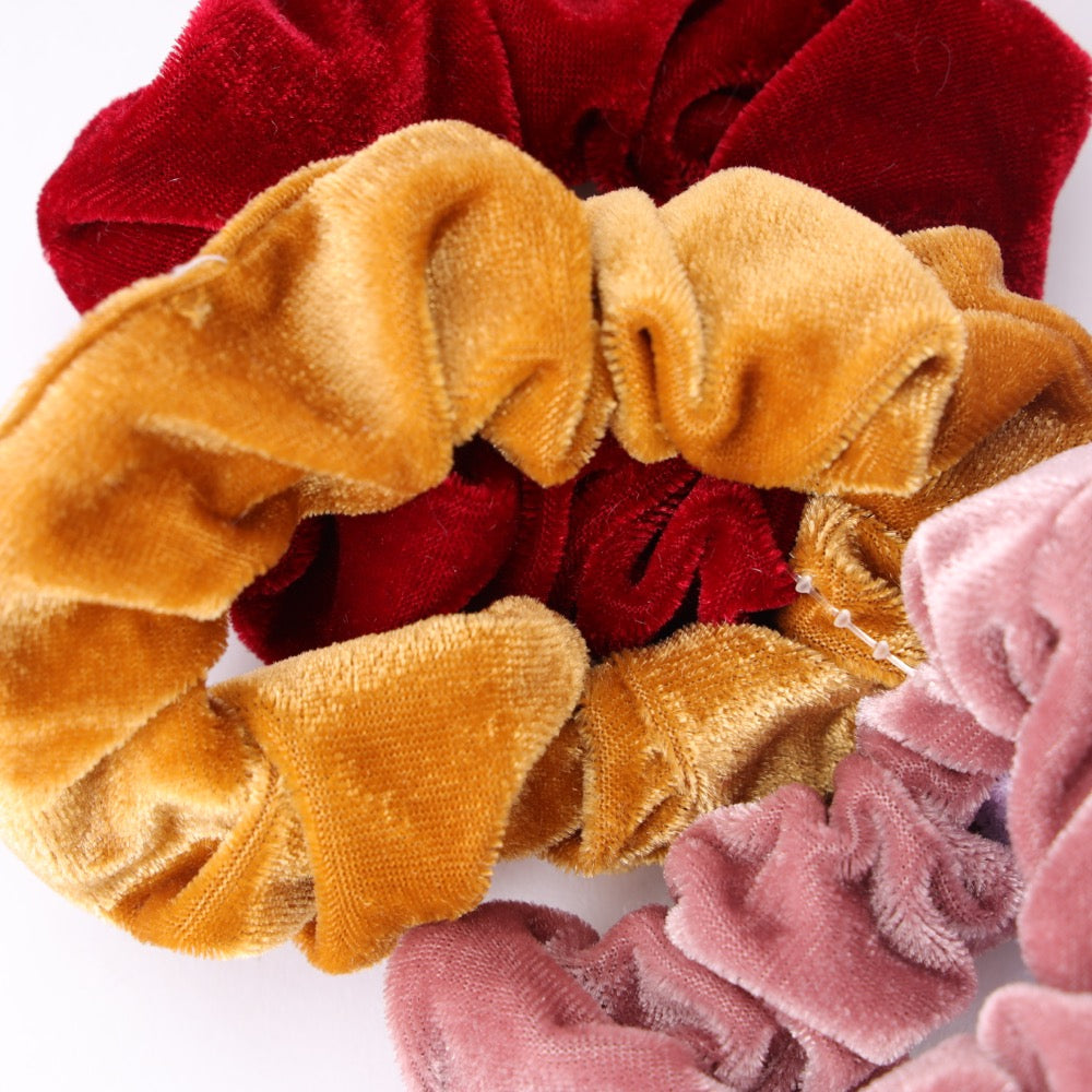 Velvet Jumbo Scrunchies