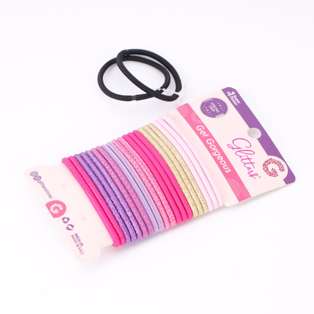 22pcs Pink Shades Hair Tie