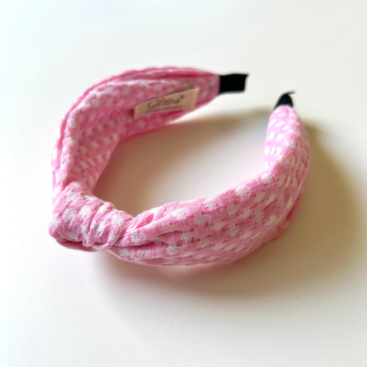 Pink Snowflake Knot Hairband
