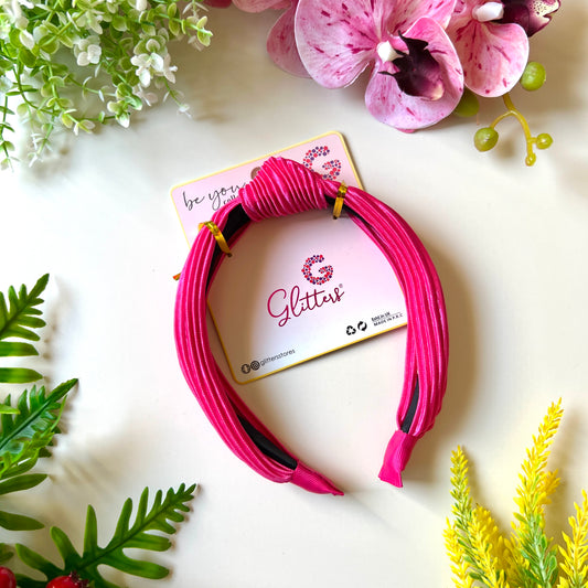 Pink Wave Knot Hairband