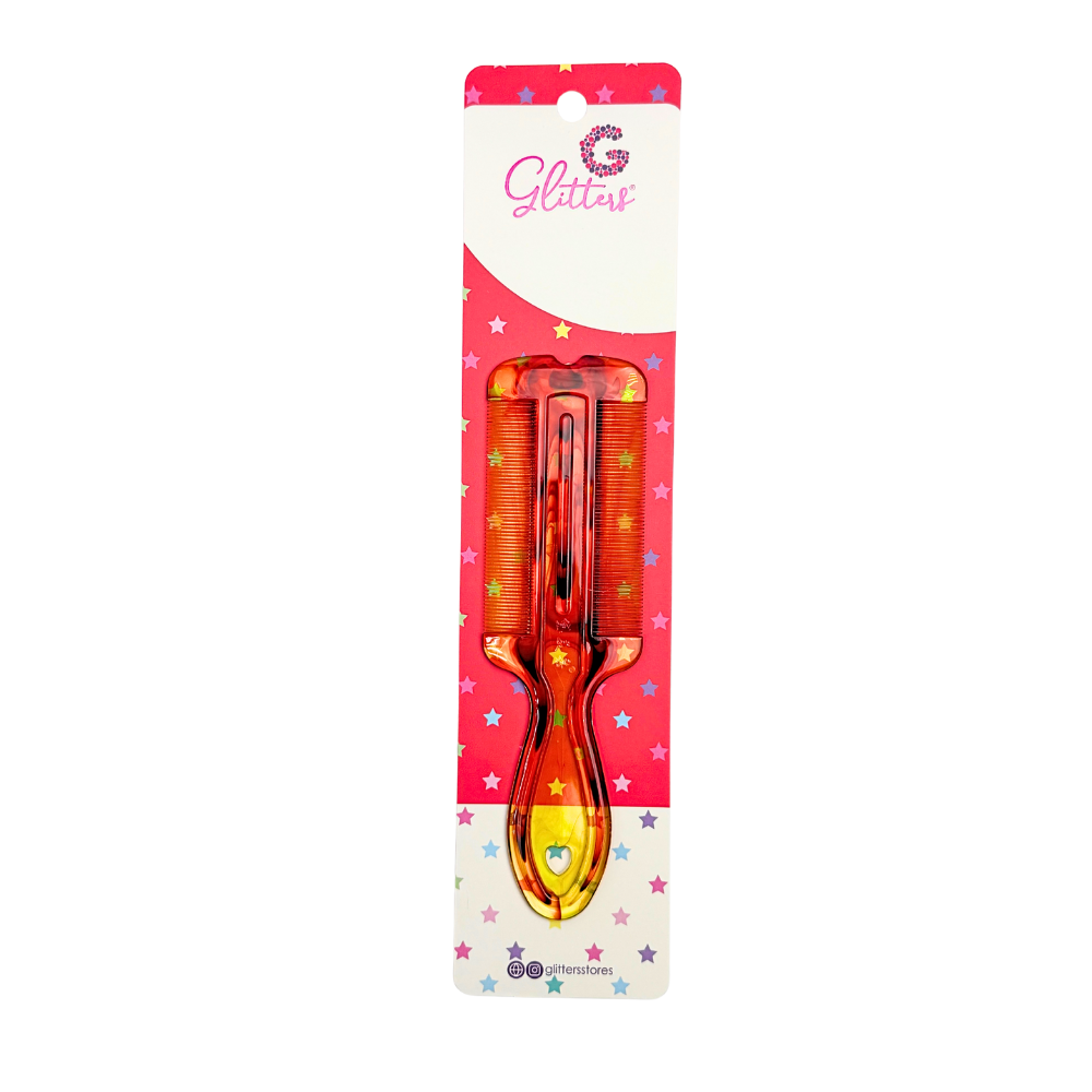 Handle Double Sided Orange Nit Comb