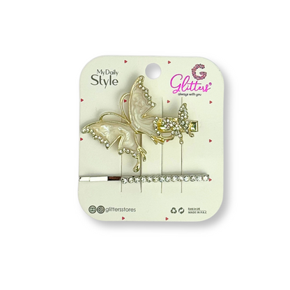 Glitters Butterfly Stone Pin
