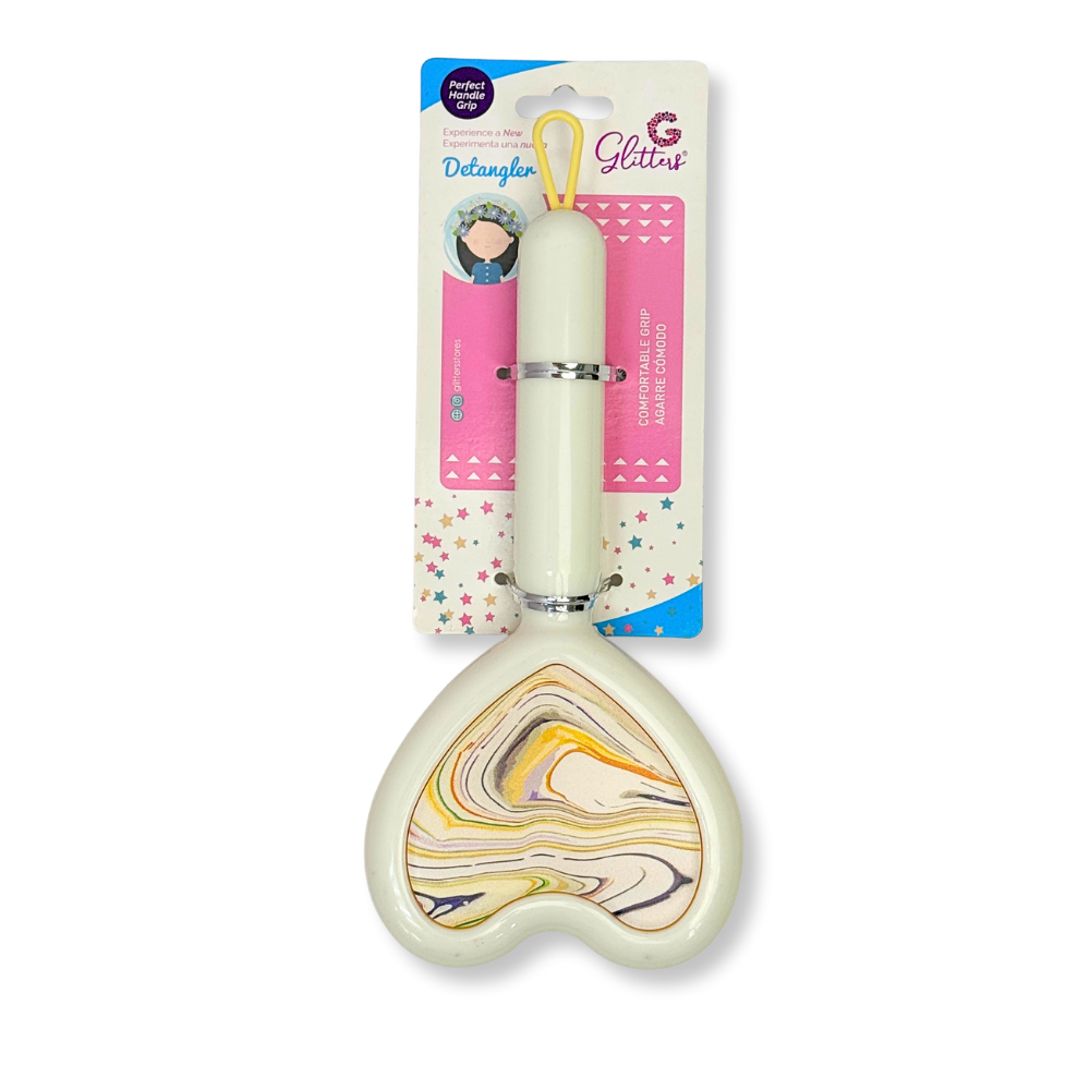 Marble Heart Paddle Brush