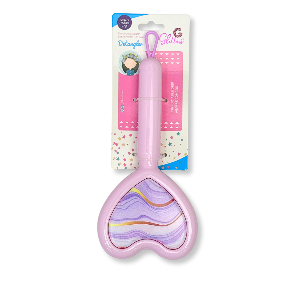 Marble Heart Paddle Brush