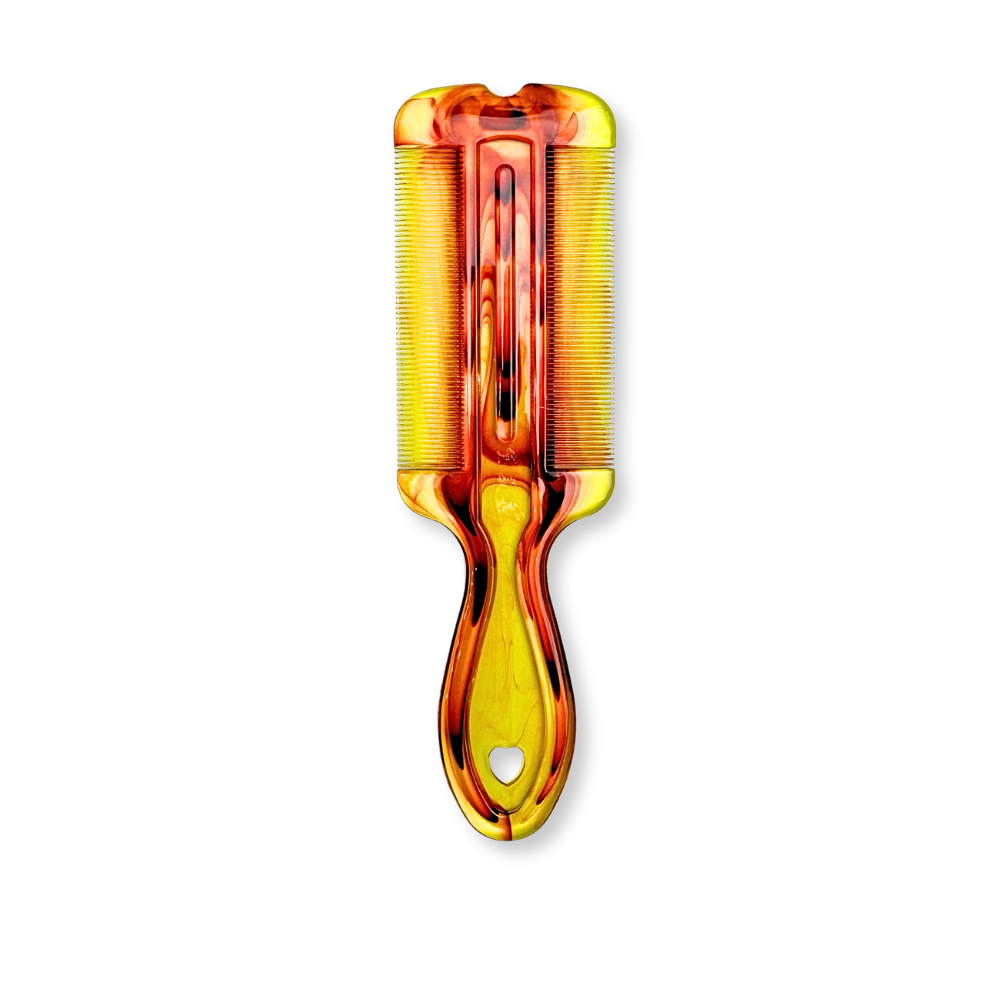 Handle Double Sided Orange Nit Comb