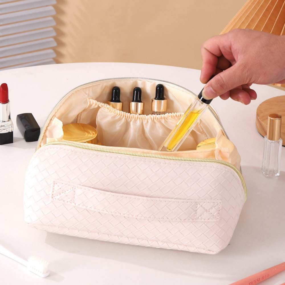 Quilted Travel Makeup Pouch