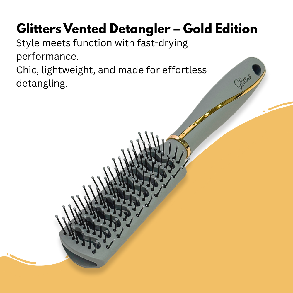 Vented Sleek Gold Hairbrush