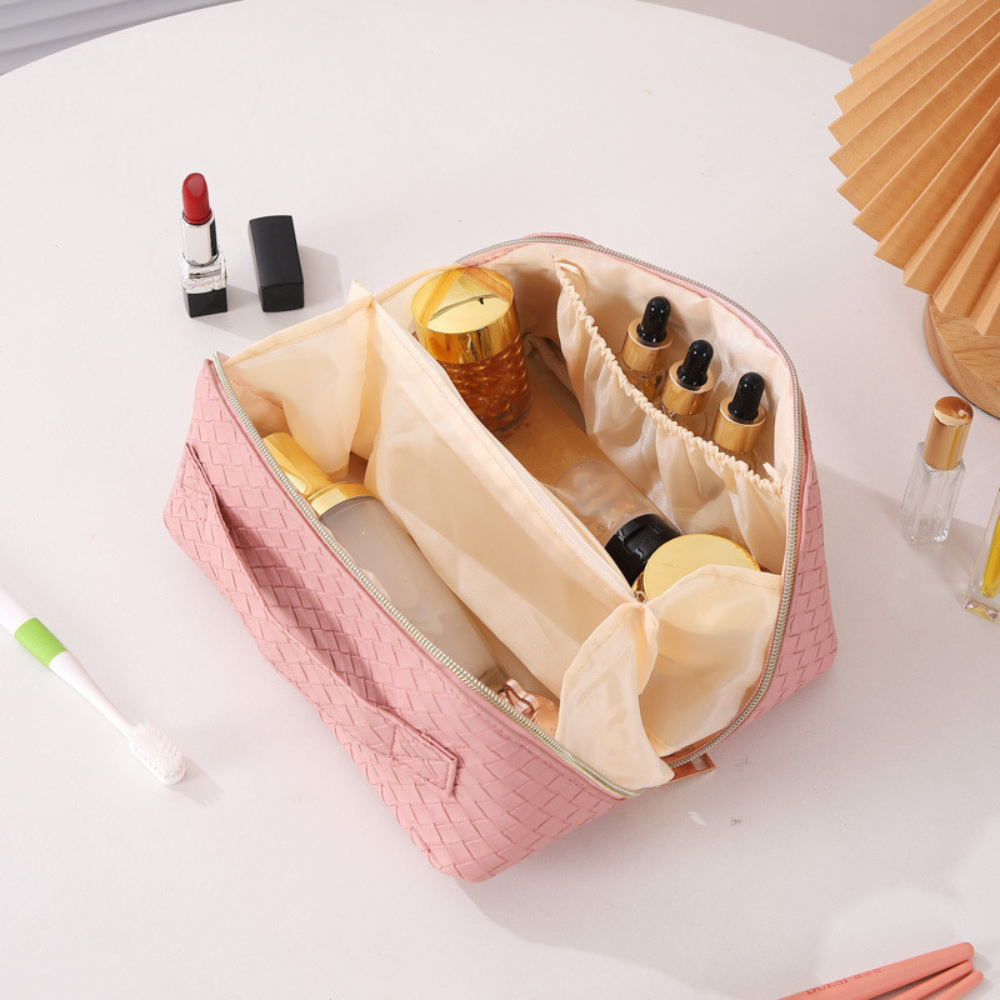 Quilted Travel Makeup Pouch