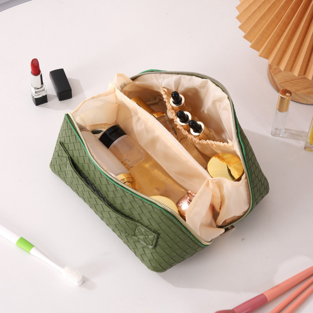Quilted Travel Makeup Pouch