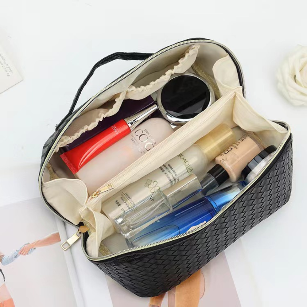 Quilted Travel Makeup Pouch