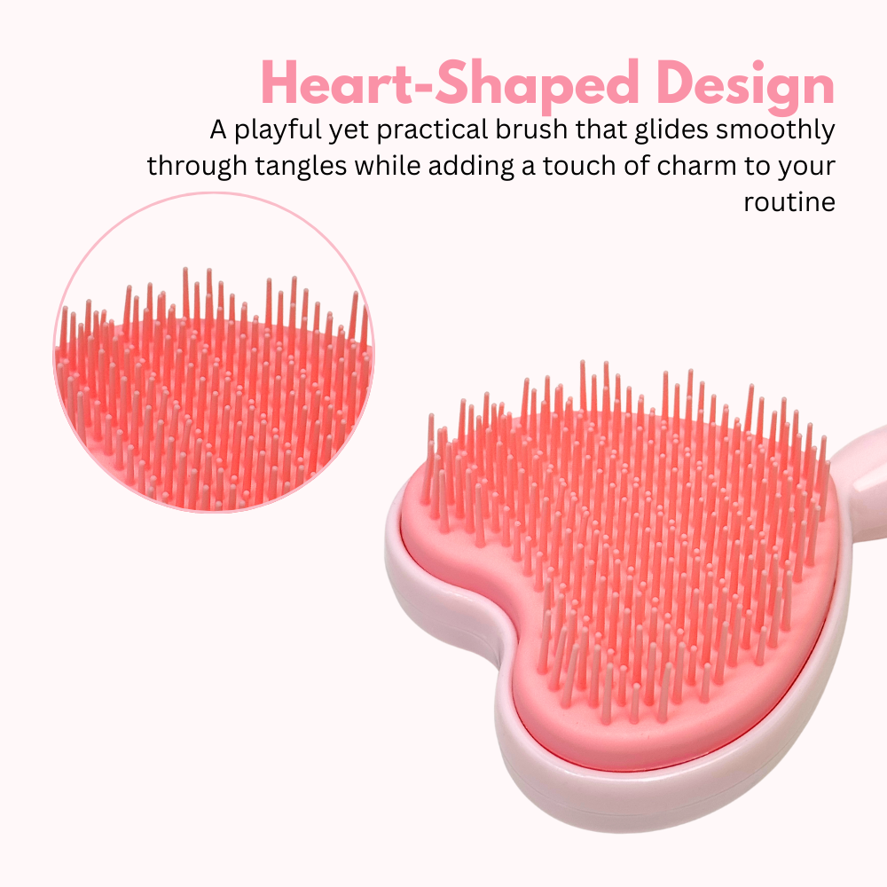 Marble Heart Paddle Brush