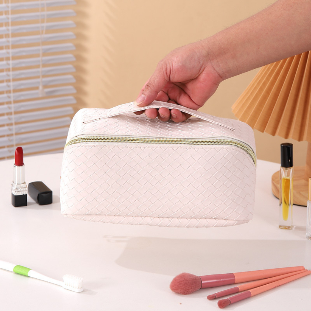 Quilted Travel Makeup Pouch
