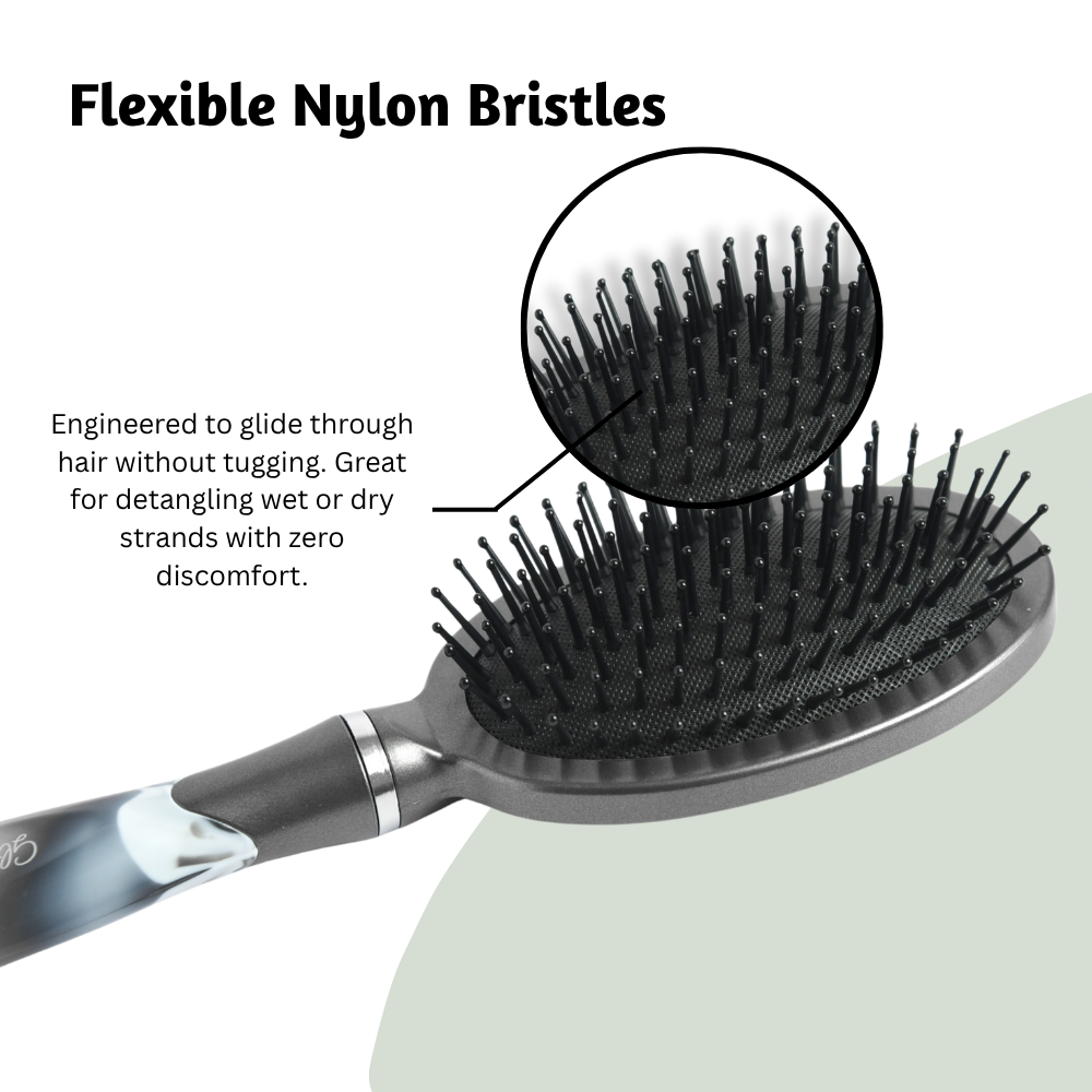 Oval Marble Paddle brush