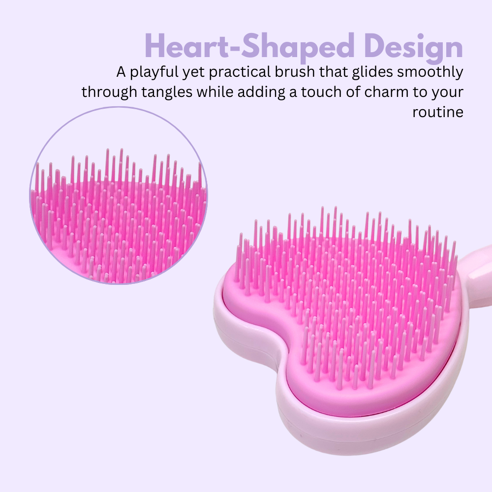 Marble Heart Paddle Brush
