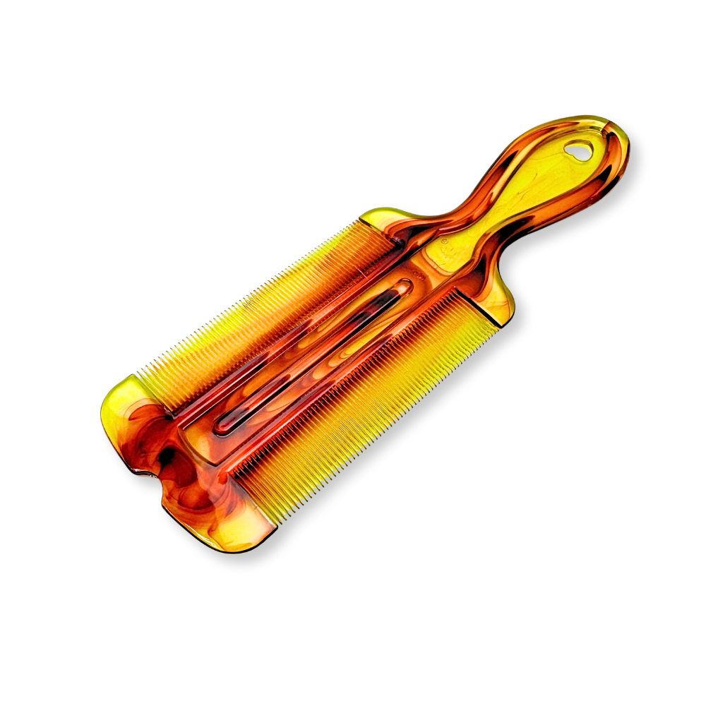 Handle Double Sided Orange Nit Comb