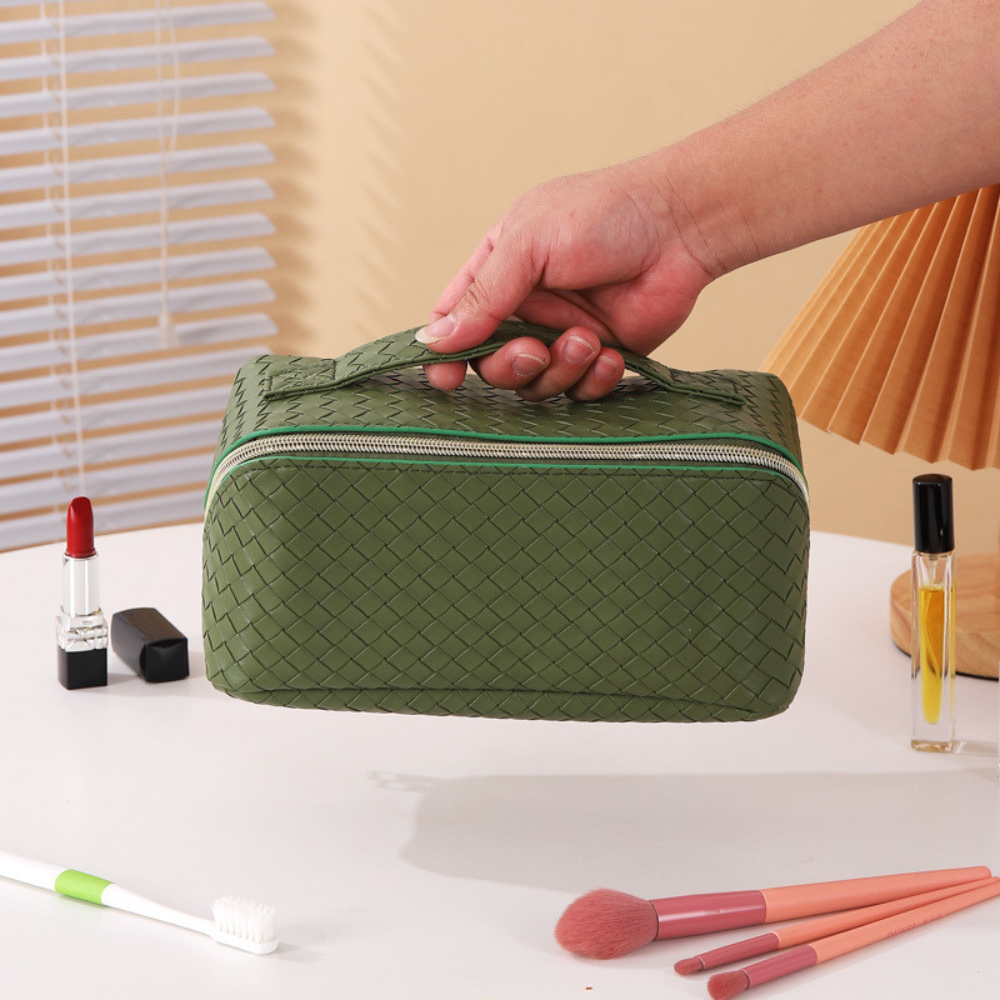 Quilted Travel Makeup Pouch