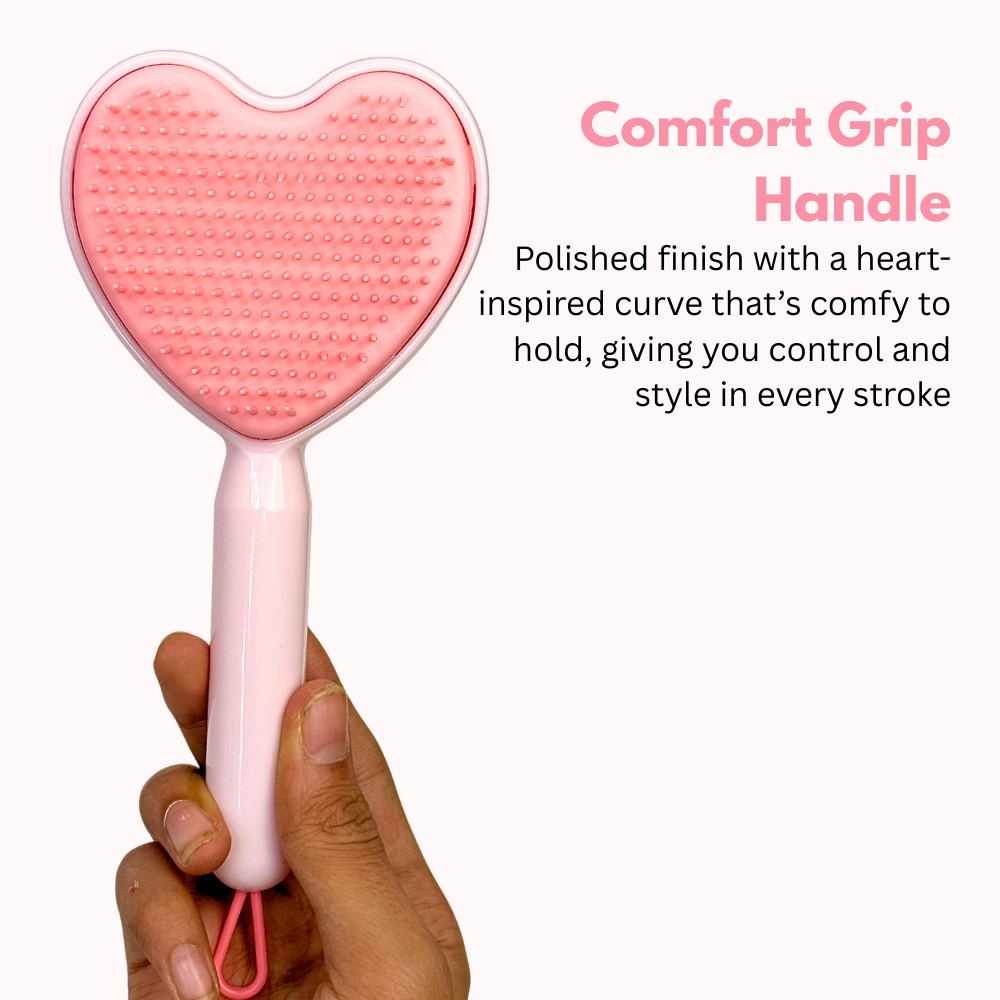 Marble Heart Paddle Brush