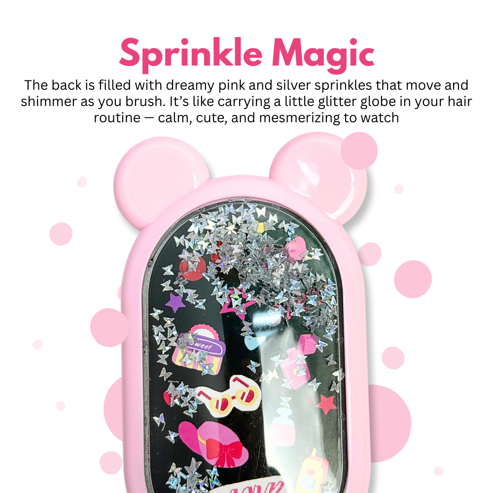 Bunny Sprinkle Hairbrush
