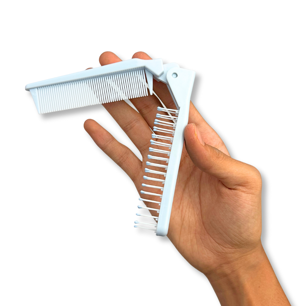 Foldable Twin Bristle Comb