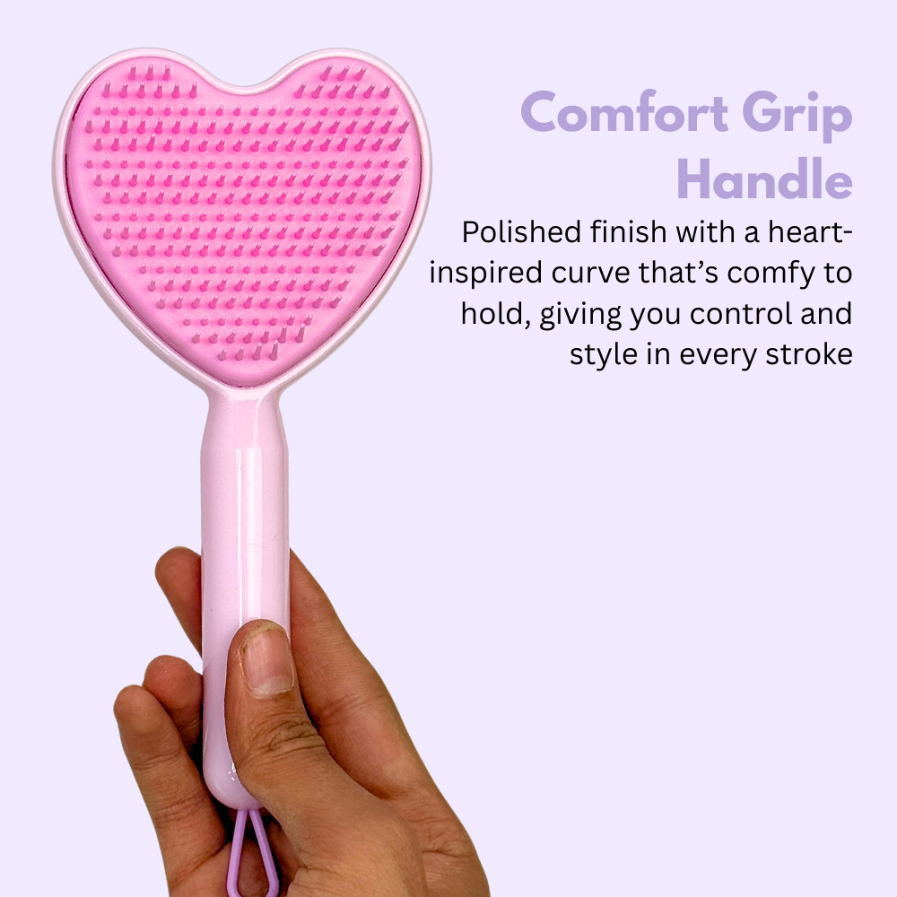Marble Heart Paddle Brush