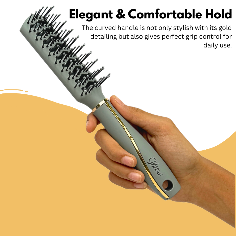 Vented Sleek Gold Hairbrush
