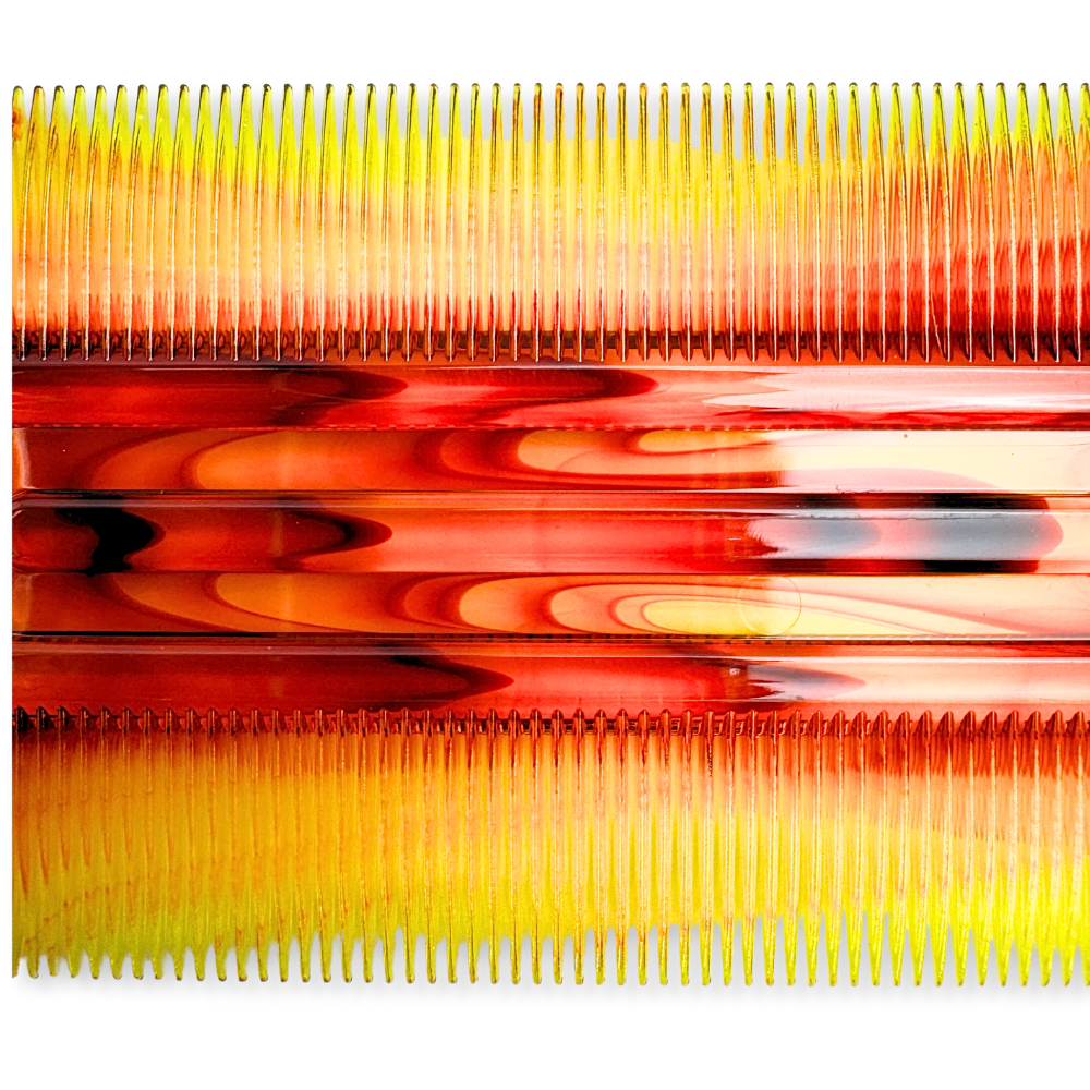 Handle Double Sided Orange Nit Comb