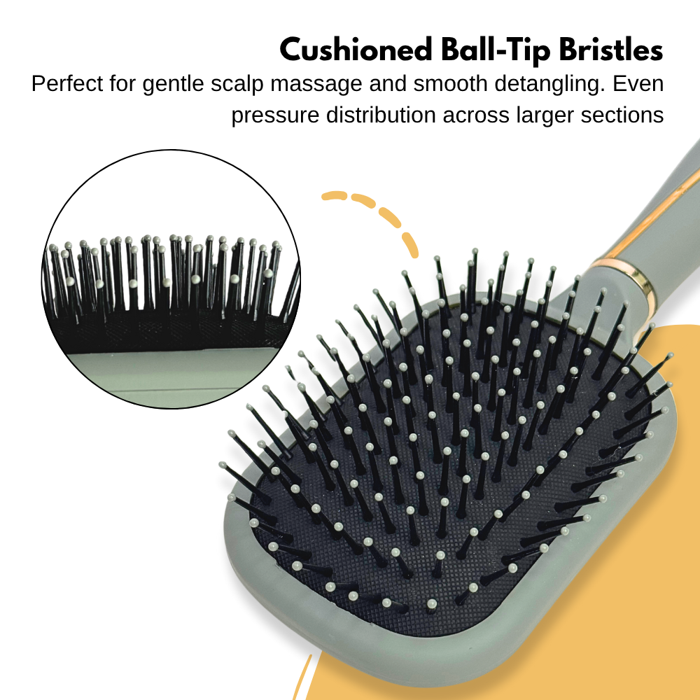 Rectangle Sleek Gold Paddle brush