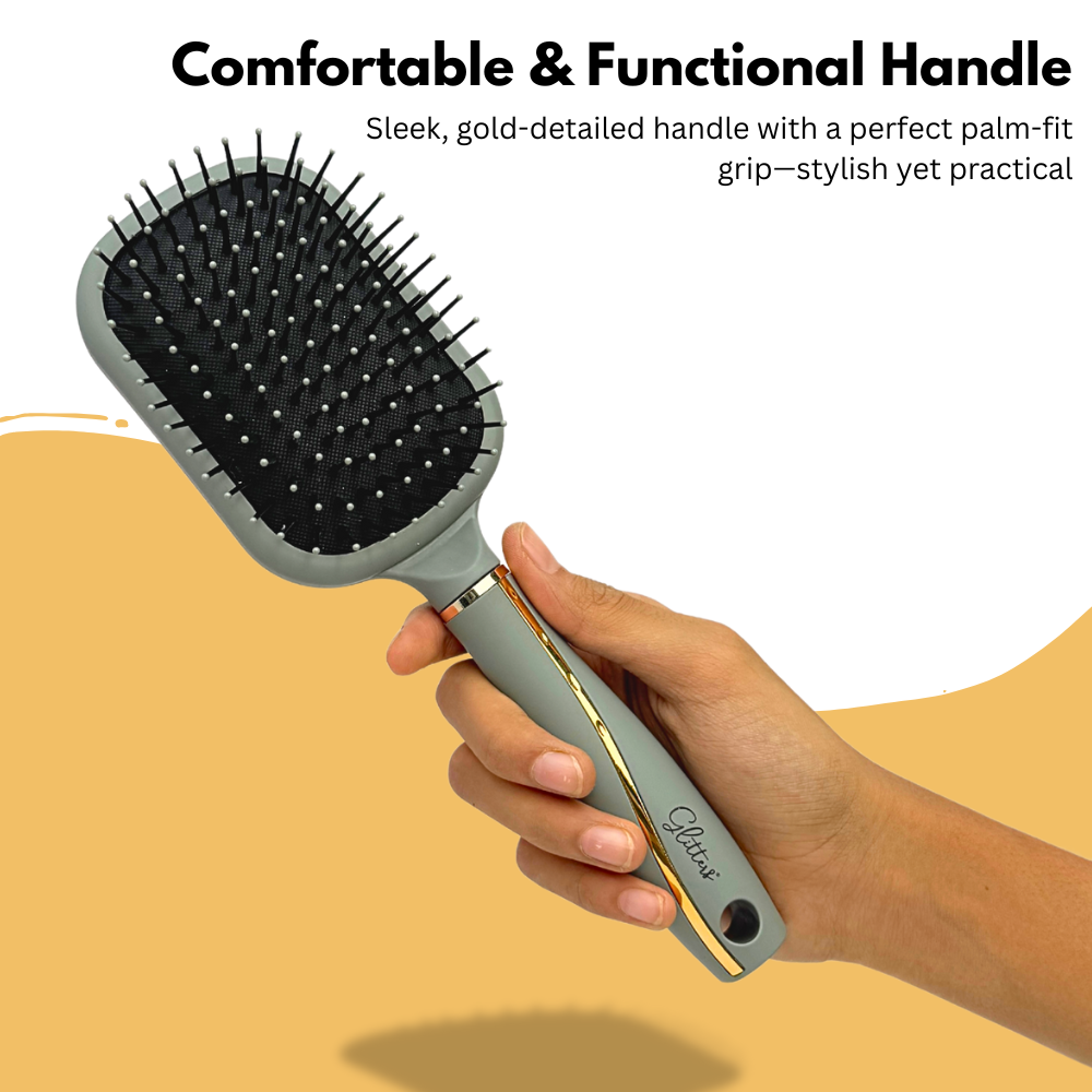 Rectangle Sleek Gold Paddle brush