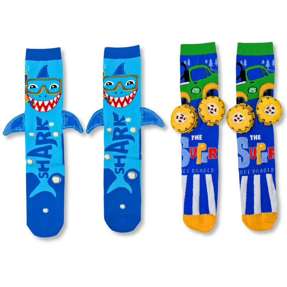 Shark Truck Funky Socks Set