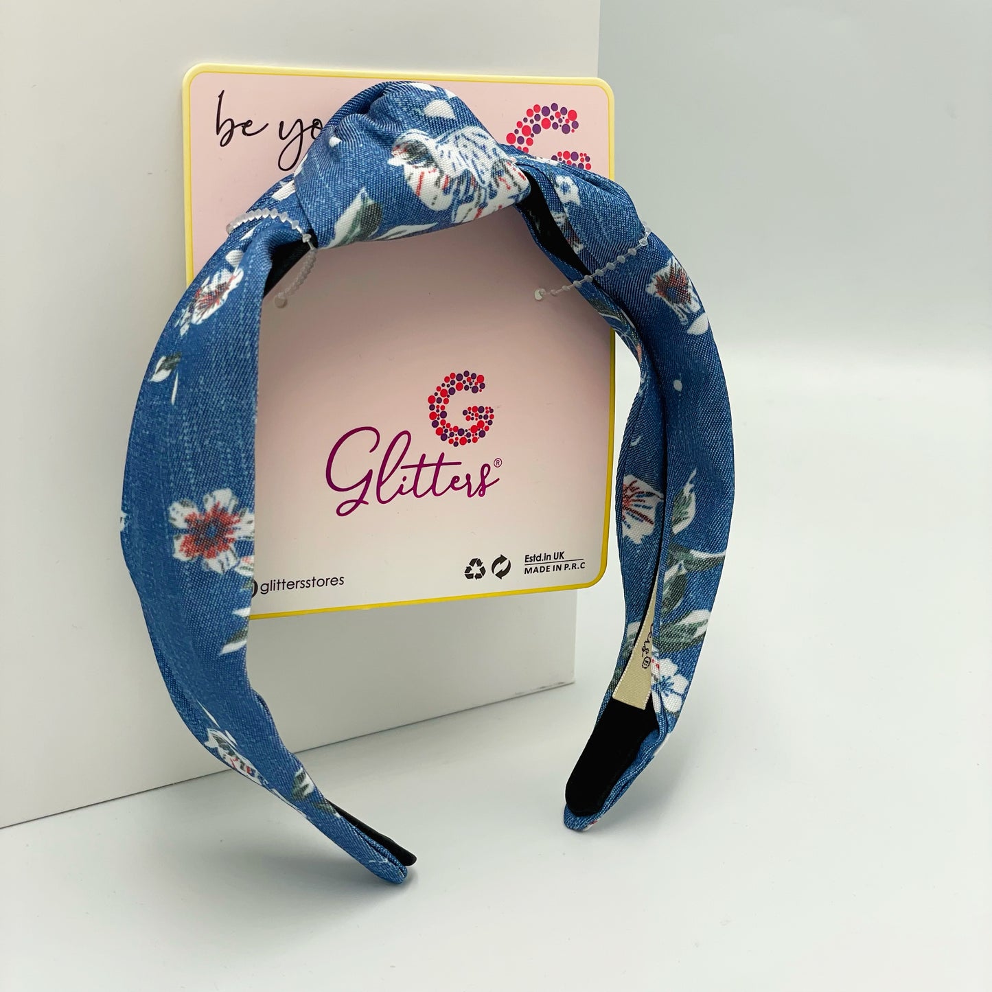 Denim Flowers Hairband