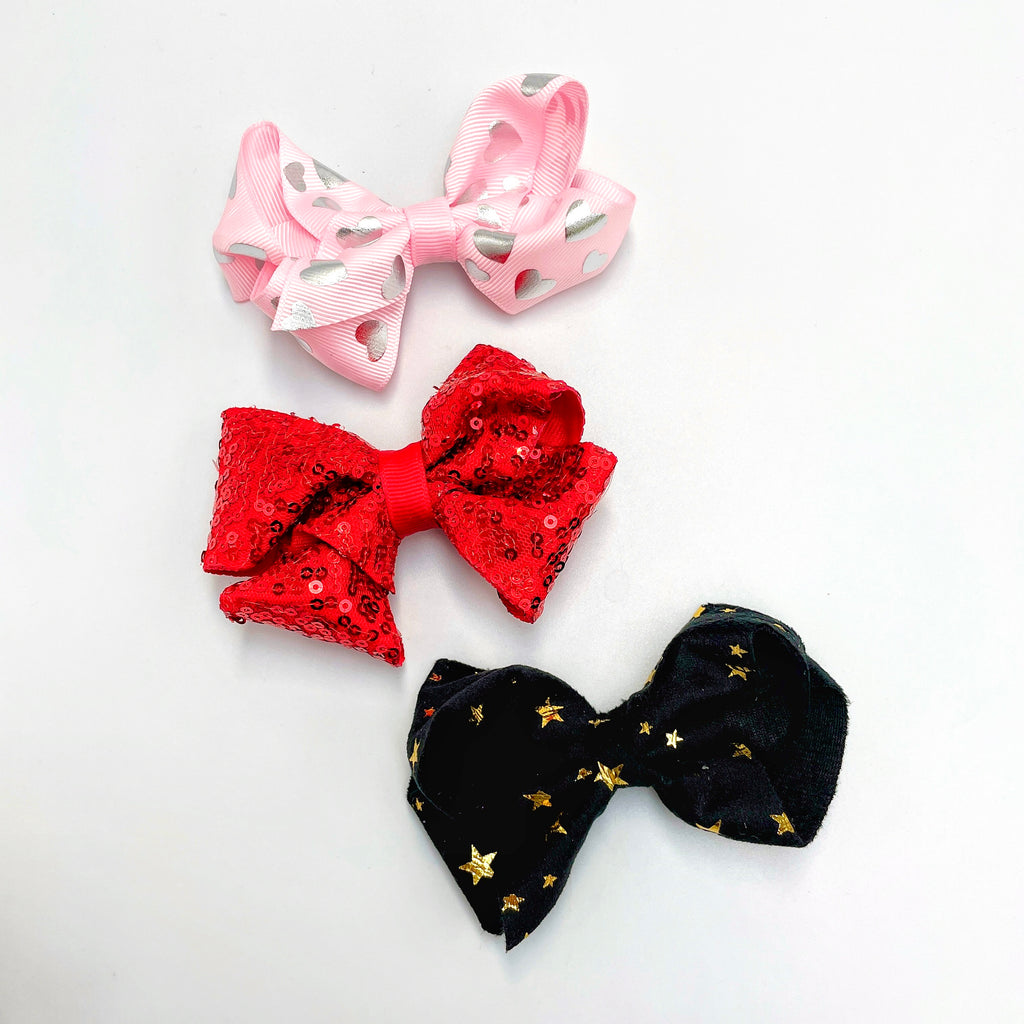 Glimmer Bow Clips