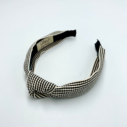 Check Line Knot Hairband