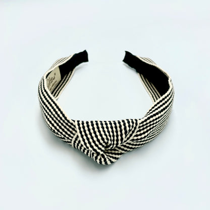 Check Line Knot Hairband