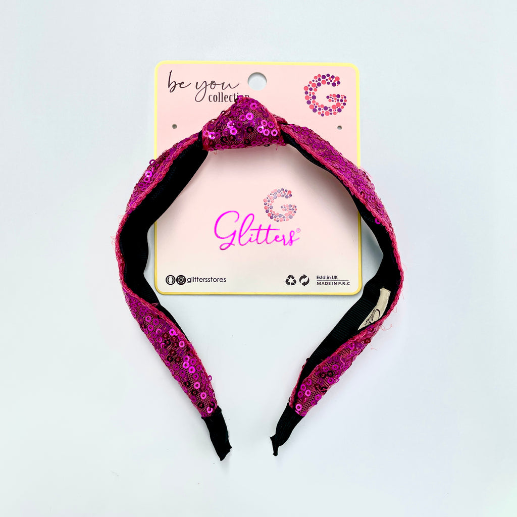 Hot pink/ Sparkle Knot Hairband