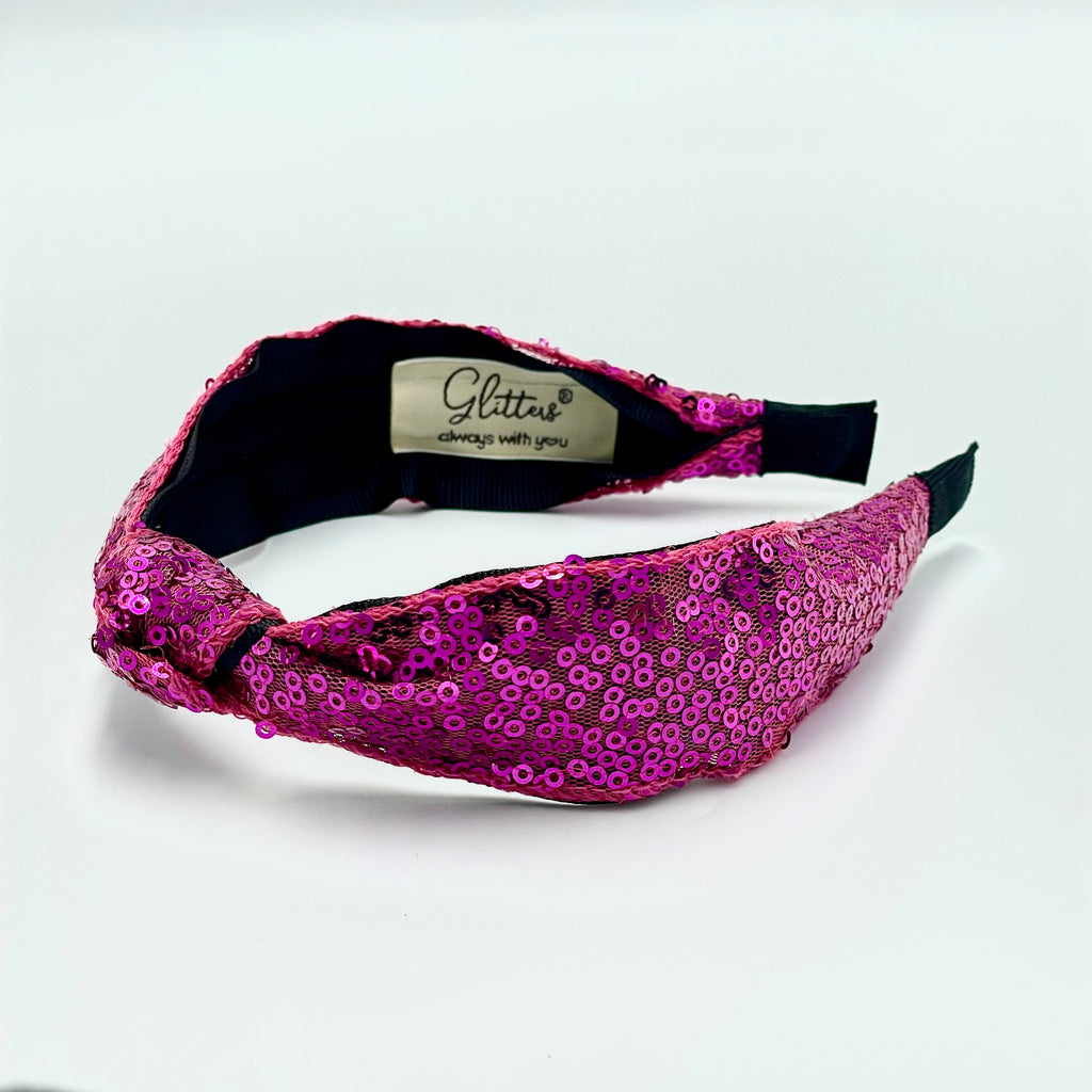 Hot pink/ Sparkle Knot Hairband
