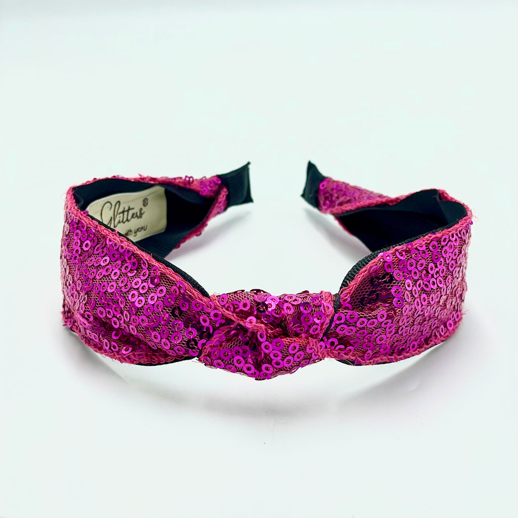 Hot pink/ Sparkle Knot Hairband
