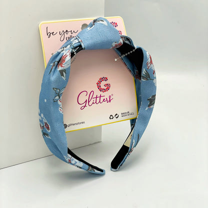 Denim Flowers Hairband