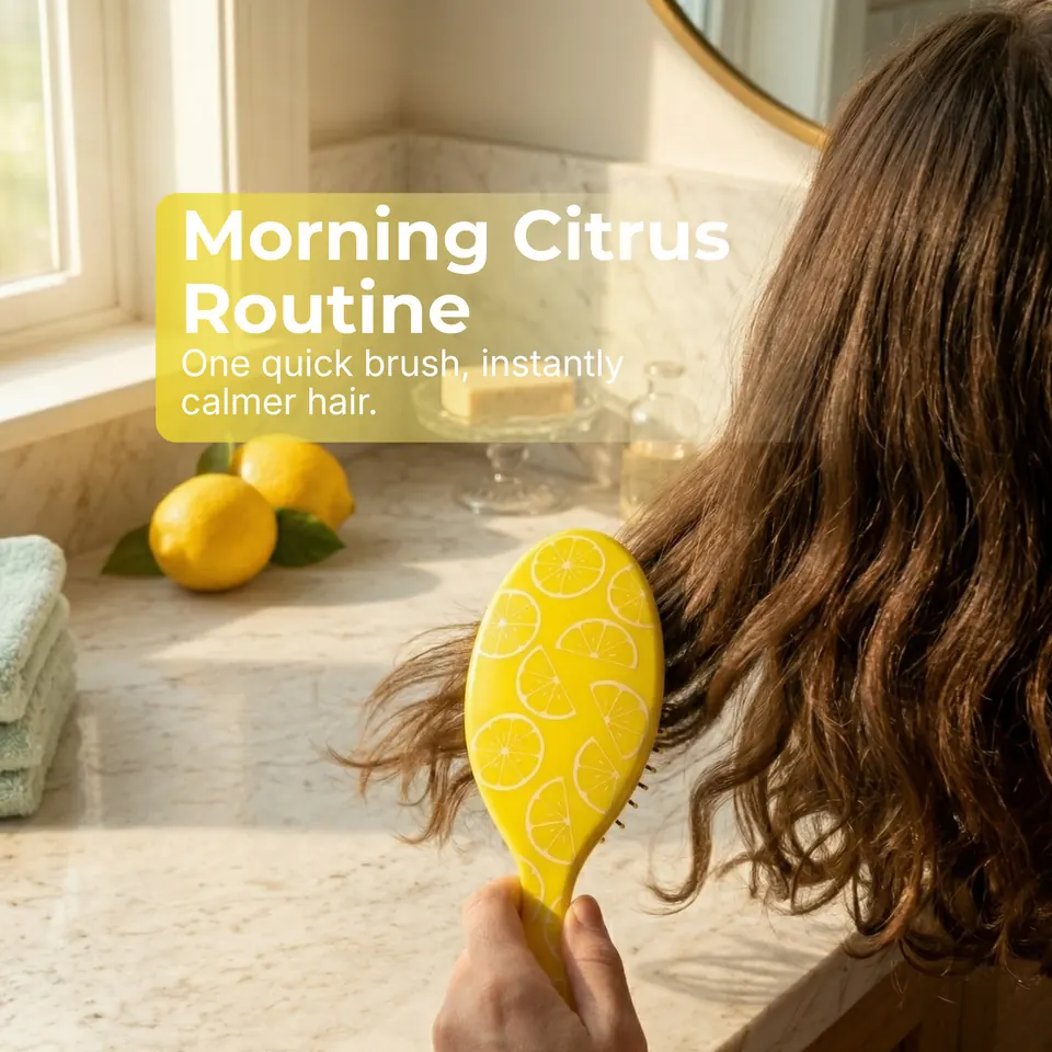 Lemon Zest Detangler in use